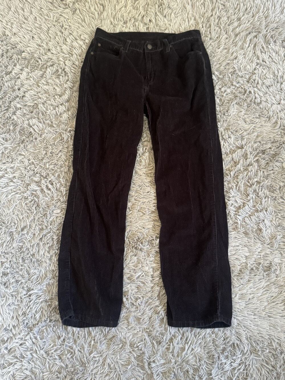 Levi's Pants Womens 29X30 Black Corduroy Straight Leg Retro
